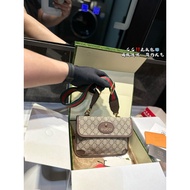 GUCCI1126 Classic GG Pattern Tiger Head Bag Simple Atmosphere