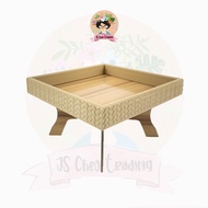 Dulang Hantaran Perkahwinan Berkaki Wooden Tray Wedding Artificial Dulang Rotan Bunga Hantaran