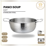 TP' Stainless Steel Soup Pot Lily Soup Pot Boiling Pot Multipurpose Non-Stickmie 16cm 18cm 20cm Peri