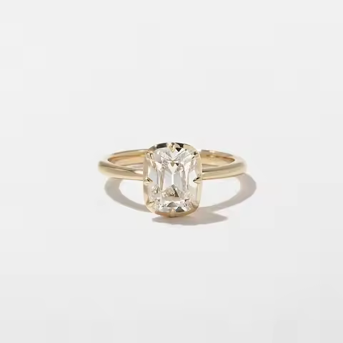 3.0ct Cushion Cut Lab Grown Diamond Engagement Ring CVD HPHT E Color VS1 Clarity IGI Certificate 18K