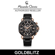 Alexandre Christie AC-9603MCBBRBA Men Black Rose Gold Chronograph Watch