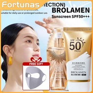 【FREE GIFT】BROLAMEN Whitening Sunscreen Moisturizing SPF50+++ Blocks Ultraviolet Rays Resist Photoag