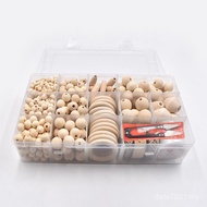 Loose Set Beads diy Style Wholesale More Children Log Color Beads Wooden Beads Beads Boxed New Style