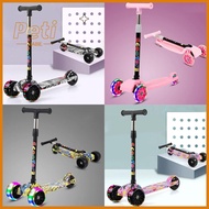 PETIBABE with Flash Wheels Children Scooter Adjustable Height Foldable Folding Foot Scooters High Quality Widened Pedals 3 Wheel Scooter for 3-12 Year Kids