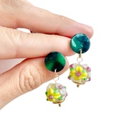 Blooming Baubles Pink & Yellow Earrings