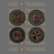 Singapore saf NO.4 Drab Green Woven Patch with Velcro Backing | Circle Shape | Formation Patch