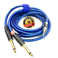 Dây Jack 3.5mm sang 2 Jack 6.5mm dây rắc 3 ly phát nhạc điện thoại latop pc