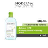 【Original Genuine】Bioderma Sebium H2O Purifying Micellar Water 500ml | No-Rinse Cleansing Formula | 