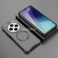 Vỏ cho Redmi 14C 5g 2024 trường hợp tổ ong Acrylic rõ ràng từ bìa cho redmi14c Chống Sốc Ốp lưng khô