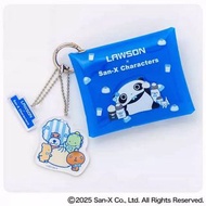 日本 LAWSON x SAN-X TarePanda 趴地熊 雜誌附錄 藍色透明膠面 收納袋