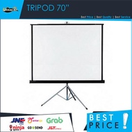 Layar Proyektor Tripod 70in Projector Screen