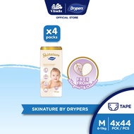 [Bundle of 4] Drypers Skinature Baby Diapers M44