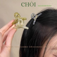 Set of 2 cross hairpins with cute, neat letter charms to help volumize hair K326 P2