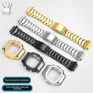 DW-H5600 metal bezel watchband For Casio small square dw-h5600mb Modified men watch Chain case stain