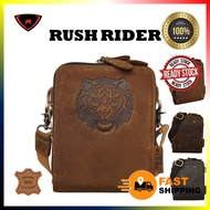 RUSH RIDER ORIGINAL COW LEATHER SLING BAG CROSSBODY BEG LELAKI KULIT ORIGINAL LEMBU ASLI BEG SILANG 