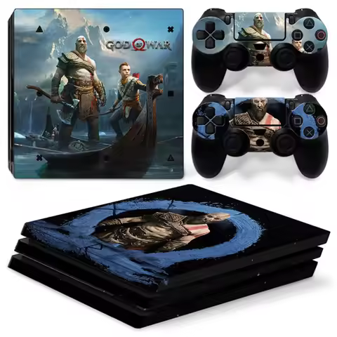 God of War GAME PS4 PRO Slim Skin Sticker Decal Cover for ps4 Console and 2 Controllers PS4 pro slim