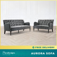 2+3 Seater Sofa Set / Velvet Fabric With Solid Wood Legs / Classic Design Sofa / Livingroom Furniture - AURORA
