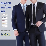 【Local Delivery】Men's Preferred Blazer Formal Business Outerwear Jacket Korean Suit Slim Fit Wedding