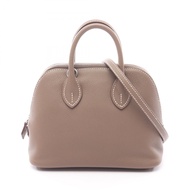 【二手】愛馬仕 Bolide 1923 迷你灰褐色皮革手提包 - 全新未使用