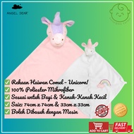 Angel Dear Blanket Lovie Plushie Selimut Gebu Pink White Unicorn Hadiah Baby Newborn Gift Set Toddle