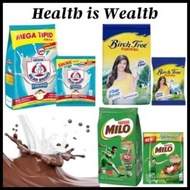 GROCERY POWDERED MILK BEAR BRAND FORTIFIED 300Grams AND SWAK PACK MILO CHOCO MALT DRINK 8Pcs PER TIE