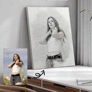 1 ชิ้น ภาพวาดดินสอสั่งทำพิเศษ, การแปลงภาพถ่ายเป็นงานศิลปะส่วนบุคคล, ภาพร่างที่มีรายละเอียดสวยงาม, ศิ