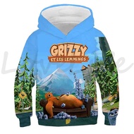 2023 NewChildren Sunlight Grizzly Bear Hoodies Kids Casual Sweatshirts Tops Sudadera Boys Girls Griz