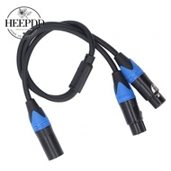 HEEPDD Gugxiom XLR Splitter Cable  3 Pin Dual Female to Male Patch Y Balanced Microphone Cord Audio 