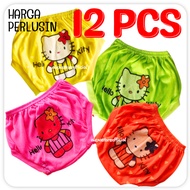 12 PCS CD Girls' Panties Pop Pants Glasses Hello Kitty Motif Dozens READY
