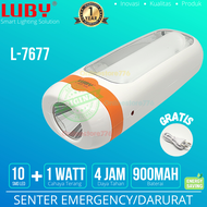 Onlinestore776 - Lampu Emergency LUBY L7677 - Senter Darurat - Lampu Emergency LED - Senter LED - LU