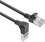 ACT CAT6A Network Cable 90° Angled U/FTP LSZH LAN Cable Thin 3.6 mm Slimline, Flexible Ethernet Cabl