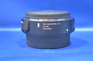 新淨 Sigma TC-1401 For Nikon 1.4倍增距鏡 TC 1.4x 電子接點 焦距兩倍 70-200mm 100-400mm 150-600mm TC-1.4x