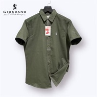 KATUN KEMEJA 3D Embroidered Short Sleeve Shirt for/ Men's Slimfit Shirt Men's Cotton Twill Shirt Men