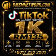 DMSM NETWORK 1K TIKTOK REAL MALAYSIA FOLLOWERS NON DROP
