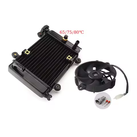 Motorcycle Radiator Cooling Cooler 5" Electric Fan M16 Temp Sensor For China 150cc 200cc 250cc 4x4 A