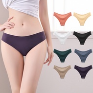 Breathable Ice Silk Seamless Bikini Panties for Women