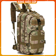 Balo 3 PUBG Vải Bố - Balo Lính Mỹ Chiến Thuật Rằn Ri - Balo Phượt Leo Núi Chống Nước