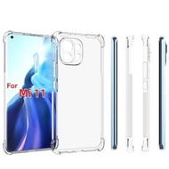 For Mi 11 5G 小米 Xiaomi Slim Shockproof Soft Cover Case Clear 4X Anti-Shock Performance 4角防撞貼身透明電話套