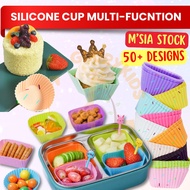 2024 Bento Lunch Box Divider Silicone Cup Food Cup Cake Mold Dish Divider Tool Bento Cup Bento Acces