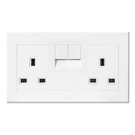 UMS 9 Series 13A 2Gang Switch Socket (White)
