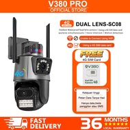 V380 Pro Wireless S08 Dual lens Outdoor Waterproof Wifi 360 cctv camera 1080P IP Security Cameras Si