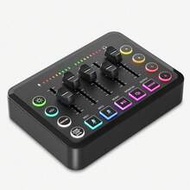 Gaming Audio Mixer, Rechargeable Audio Interface RGB PC Mixer With XLR Microphone Interface,Individu