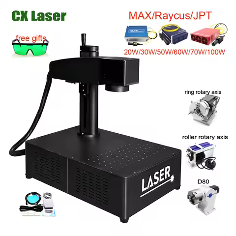 Lightburn Ezcad Raycus JPT MOPA M7 60W 70W 100W Fiber Laser Marking Machine Metal Business Cards Sil
