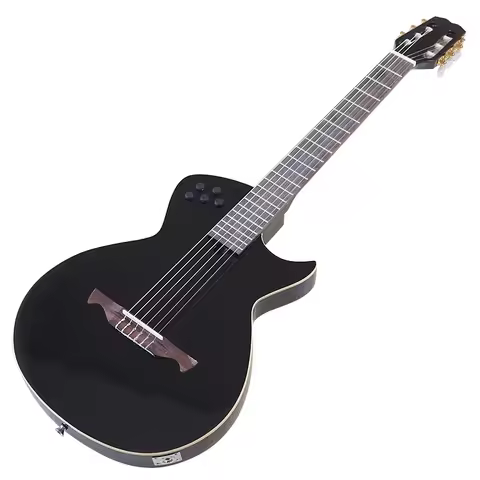 Thin Body Silent Electric Classic Guitar 39 Inch 6 String Solid Spruce Top Matte Finish Classic Sile