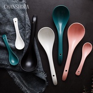 CHANSHOVA Chinese Creative Simplicity Style Color Glaze Ceramic Spoon Porcelain Soup Spoon Tableware Home Kitchen Utensils T018 Serving Utensils