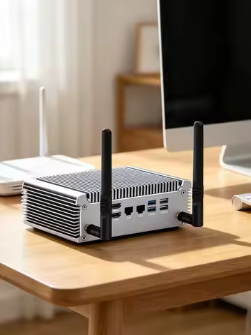 Topton Fanless Gaming Mini PC AMD Ryzen 7 7730U R9 4950U 5625U 4500U Office PC Dual LAN 2*HDMI NVMe 