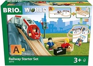 BRIO World - 33773 Railway Starter Set | 26 Piece Toy Train with Accessories and Wooden Tracks for K