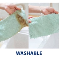 Microfiber Towel 16x27cm Random Colour Microfiber Cloth Dishcloth Kitchen Cloth Kain Lap Dapur