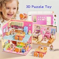 BN 3D Puzzle House Toys Building Puzzle Toy DIY House jigsaw puzzle Early Learning Puzzle Toys
