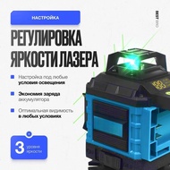 Foreign Trade16Line Strong Light Infrared Level Green Light Line Projector Auto Leveling12Line Laser